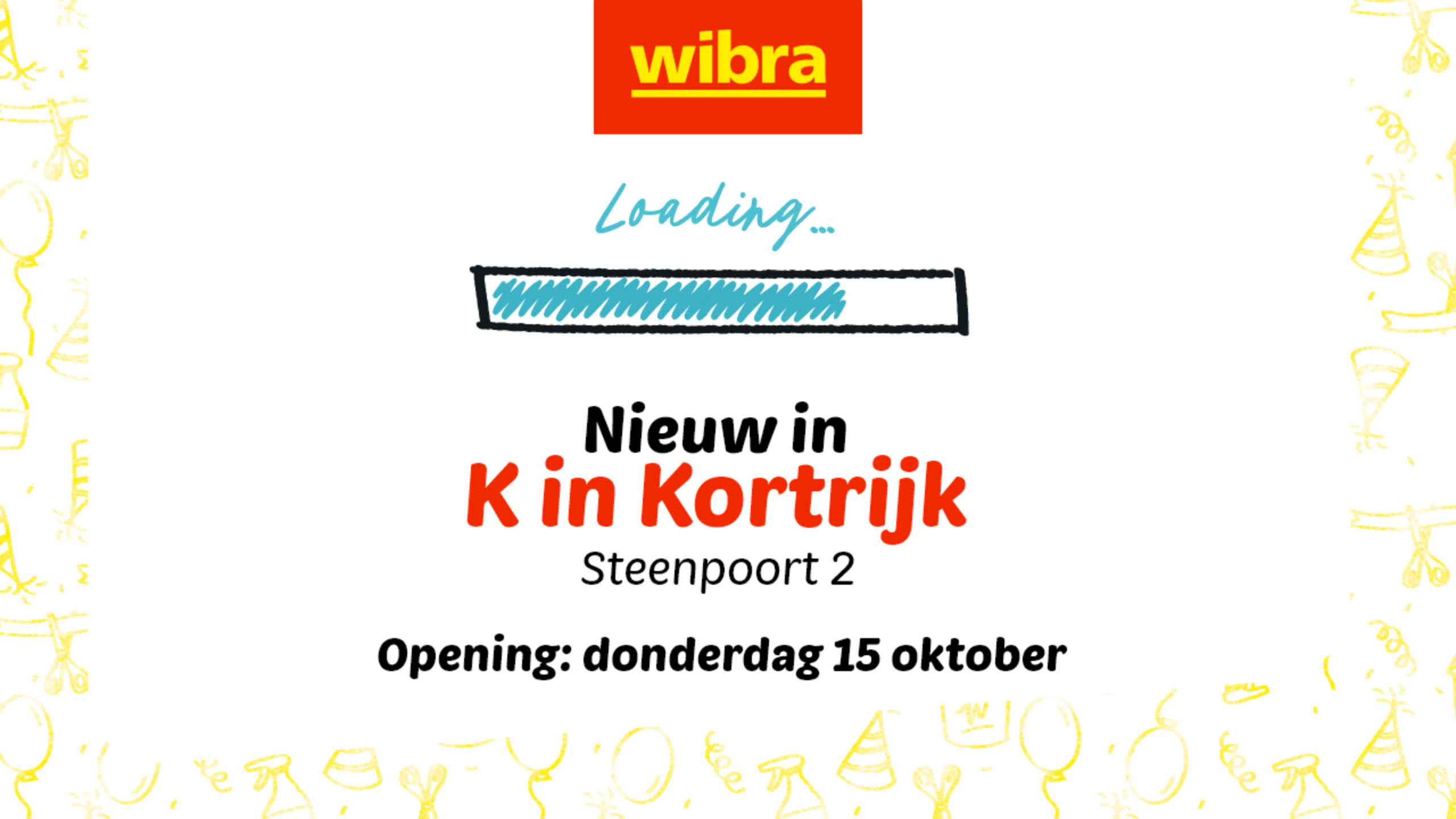 Winkelcentrum scherm opening K in Kortrijk